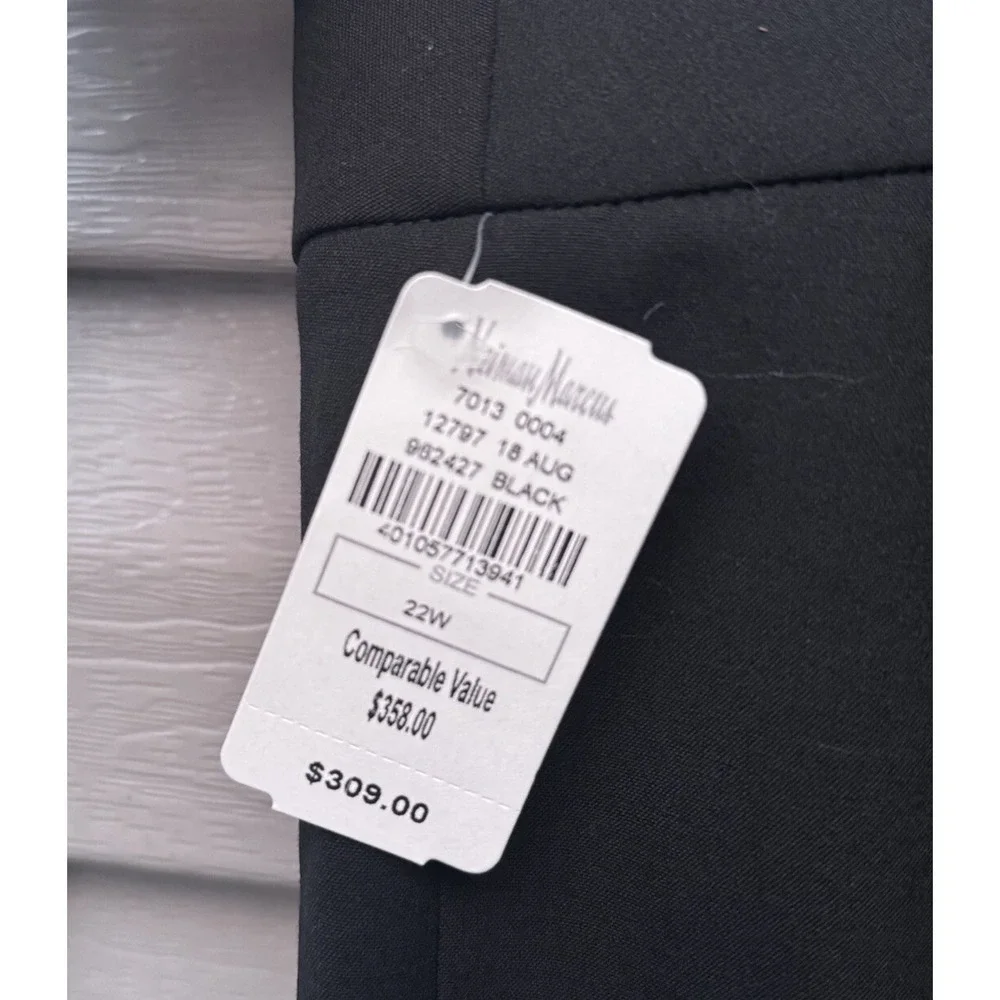 Lafayette 148 Silk Pants Black Straight Leg Women's SZ 22W MSRP $378 NWT - Picture 5 of 6